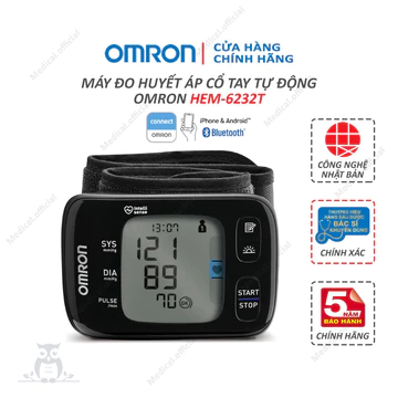 Máy đo huyết áp cổ tay OMRON HEM-6232T - Số 1 thế giới về máy đo huyết áp, chính xác & siêu nhỏ gọn