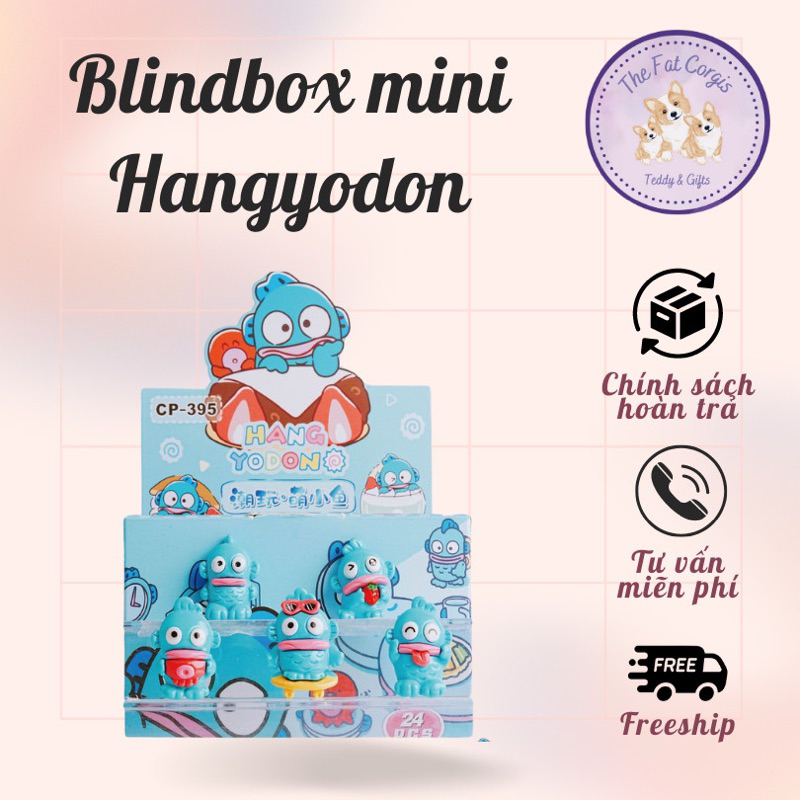 (1 hộp lẻ) Blindbox hộp mù mô hình nhân vật mini cá hề xanh môi trề ...