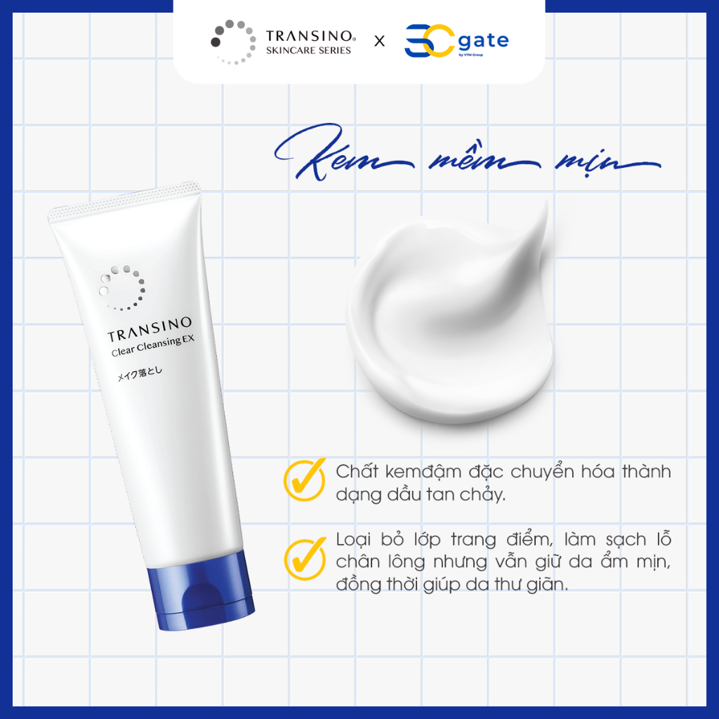 Ảnh Combo 2 Kem Tẩy Trang TRANSINO Clear Cleansing 110g 4