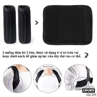 Combo 02 tấm trợ lực/miếng lót đệm dây đai chống gù lưng - Chống đau nách, Giảm ma sát tối đa tạo cảm giác thoải mái