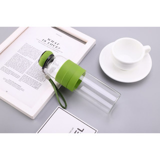 Bình Thuỷ Tinh Pha Trà - Detox - Đựng Nước Trái Cây 550ml - Thiết Kế Sang Chảnh