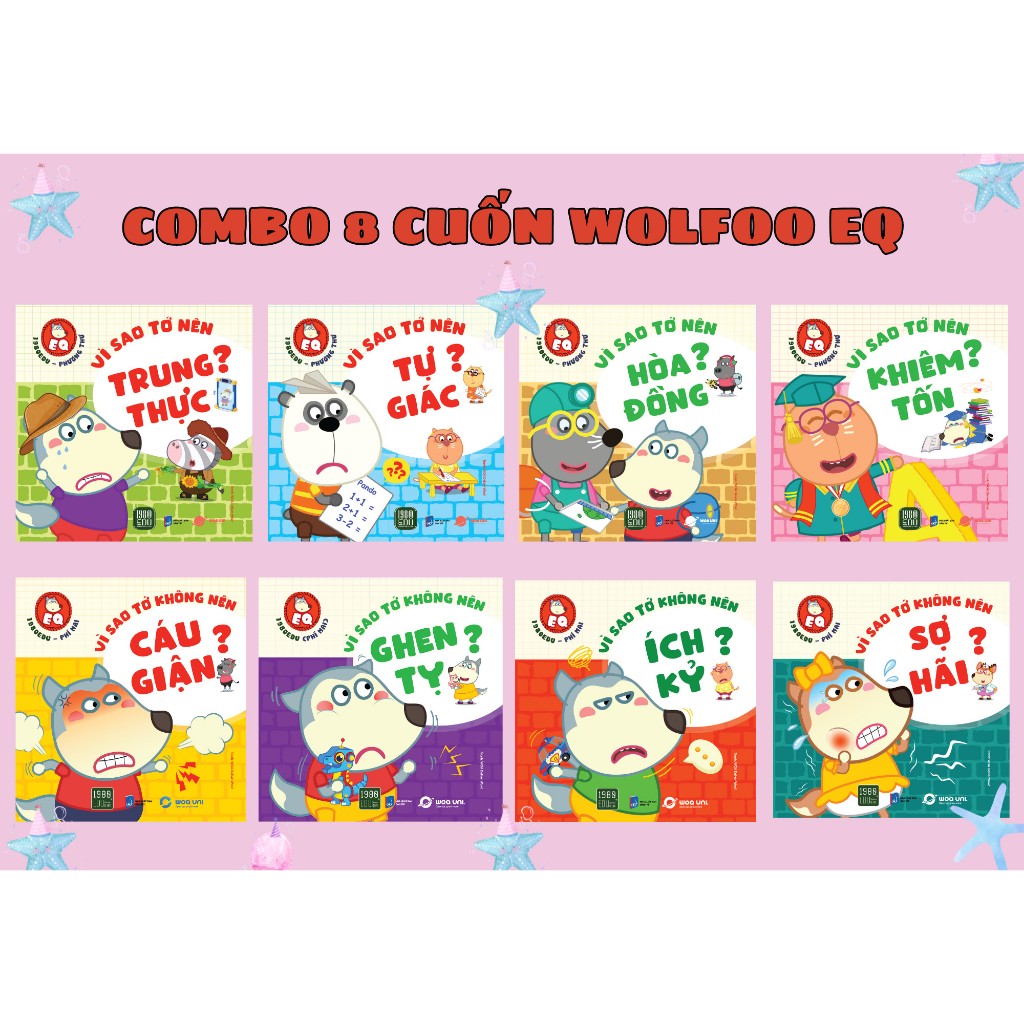 Sách - Combo 8 cuốn Wolfoo EQ | Shopee Việt Nam