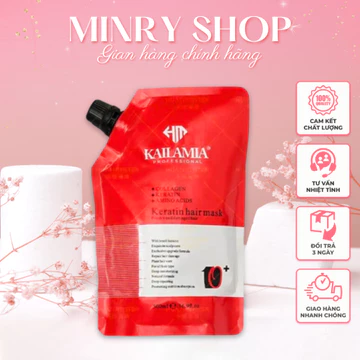 Kem ủ tóc 💥 Kem hấp tóc keratin Collagen Amino Acid Kailamia dưỡng phục hồi sâu tóc hư tổn 500ml