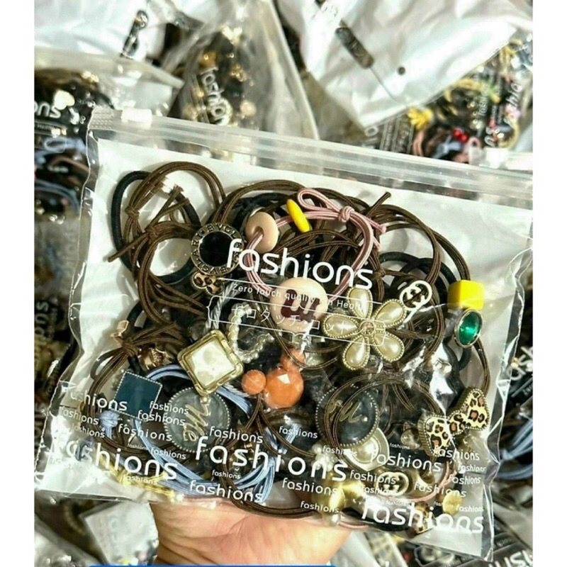 sét 50 Dây buộc tóc túi zip thời trang sành điệu ntt95