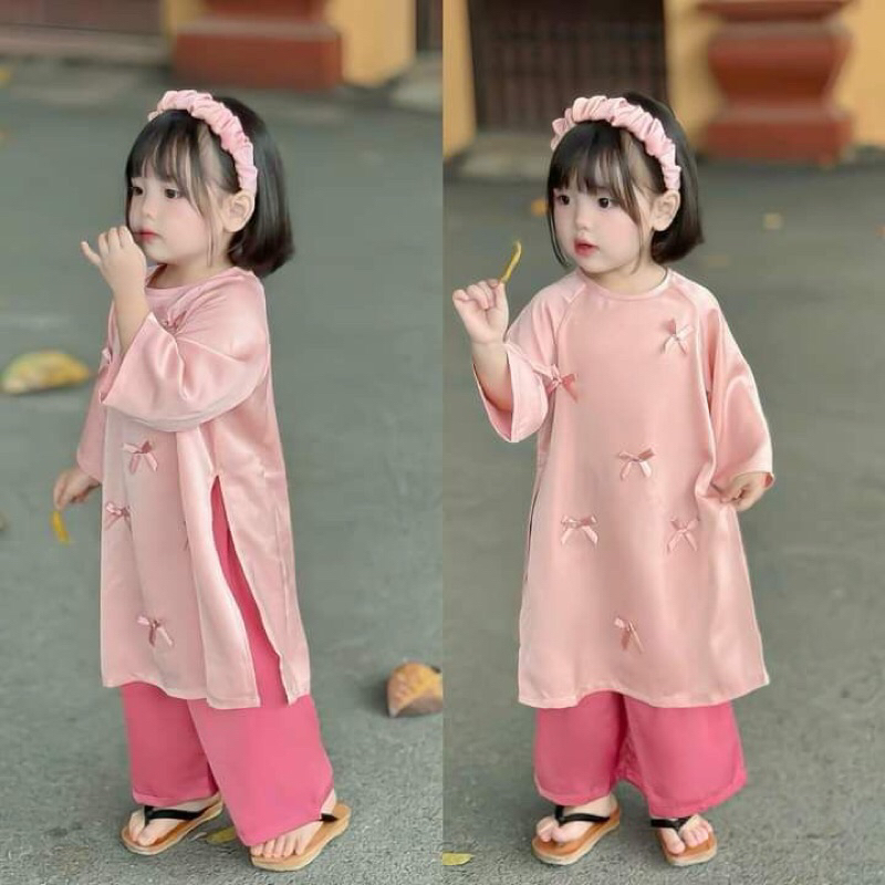 Áo dài cho bé nhiều phong cách
