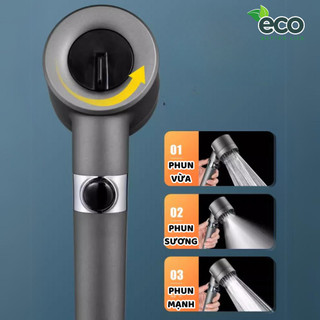 Vòi sen 3 trong 1 chế độ phun nước áp suất cao ECO, Vòi tắm tích hợp bàn chải massage cơ thể