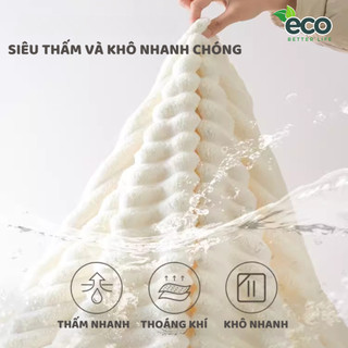 Khăn tắm siêu thấm hút nước ECO, khăn mặt sợi cuộn to chất liệu sợi Microfiber kích thước 70x140cm
