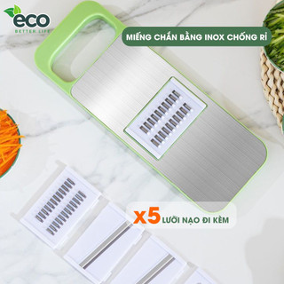 Bộ nạo rau củ quả 5 lưỡi dao ECO inox 304 không gỉ, đồ bào rau củ đa năng cao cấp tiện dụng nhà bếp