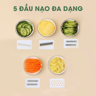Bộ nạo rau củ quả 5 lưỡi dao ECO inox 304 không gỉ, đồ bào rau củ đa năng cao cấp tiện dụng nhà bếp