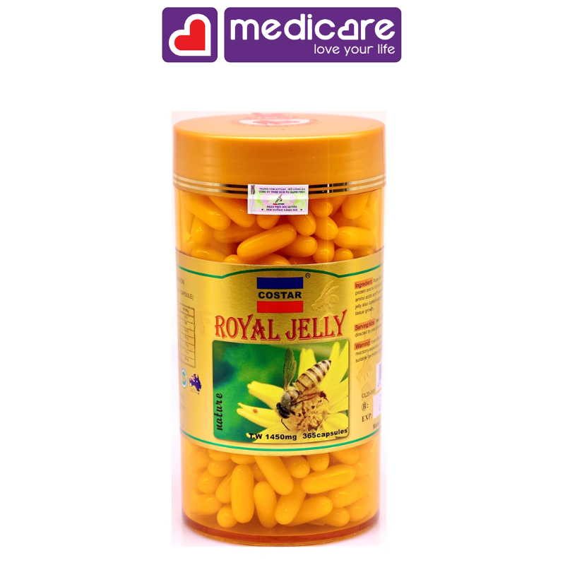 Viên uống COSTAR sữa ong chúa giúp tăng cường sức khỏe 1450mg 365 viên