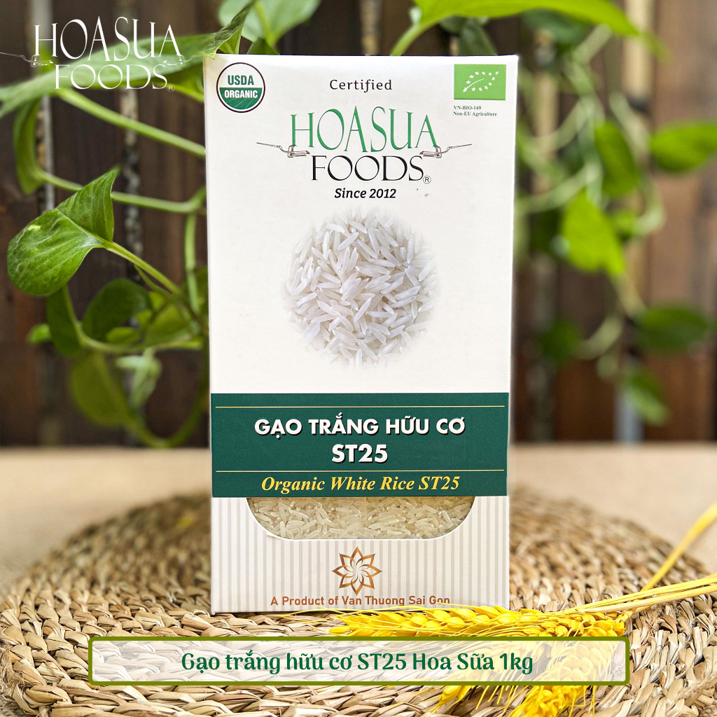 Ảnh Gạo trắng ST25 hữu cơ Hoa Sữa Foods loại dẻo thơm 1KG 1