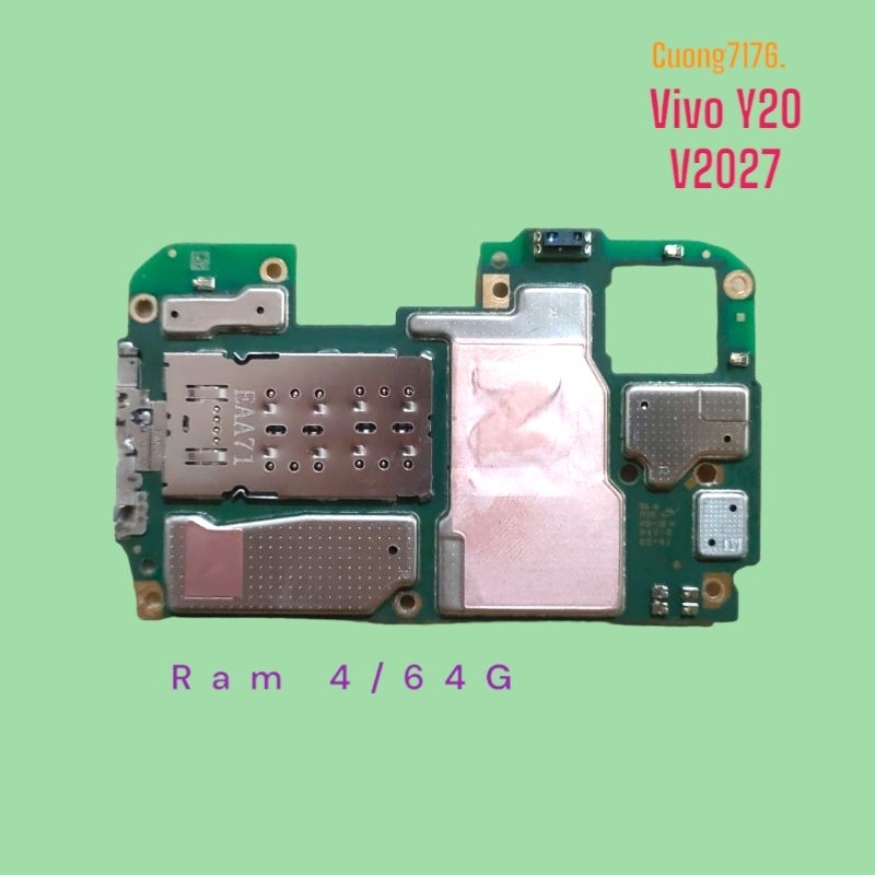 Main Vivo Y20 (V2027) 4/64G Nguyên Bản Lắp Dùng (Không Bị Mật Khẩu Màn ...