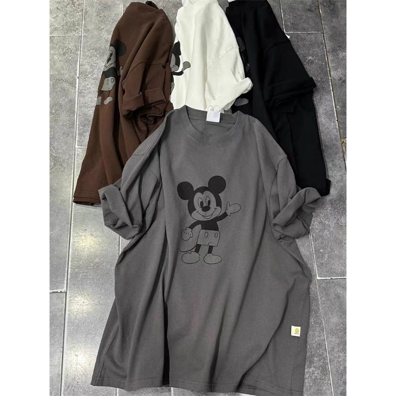 [SẴN ĐEN, XÁM] mẫu áo phông chuột Mickey đủ màu cho cả Nam và Nữ mặc đôi đều được