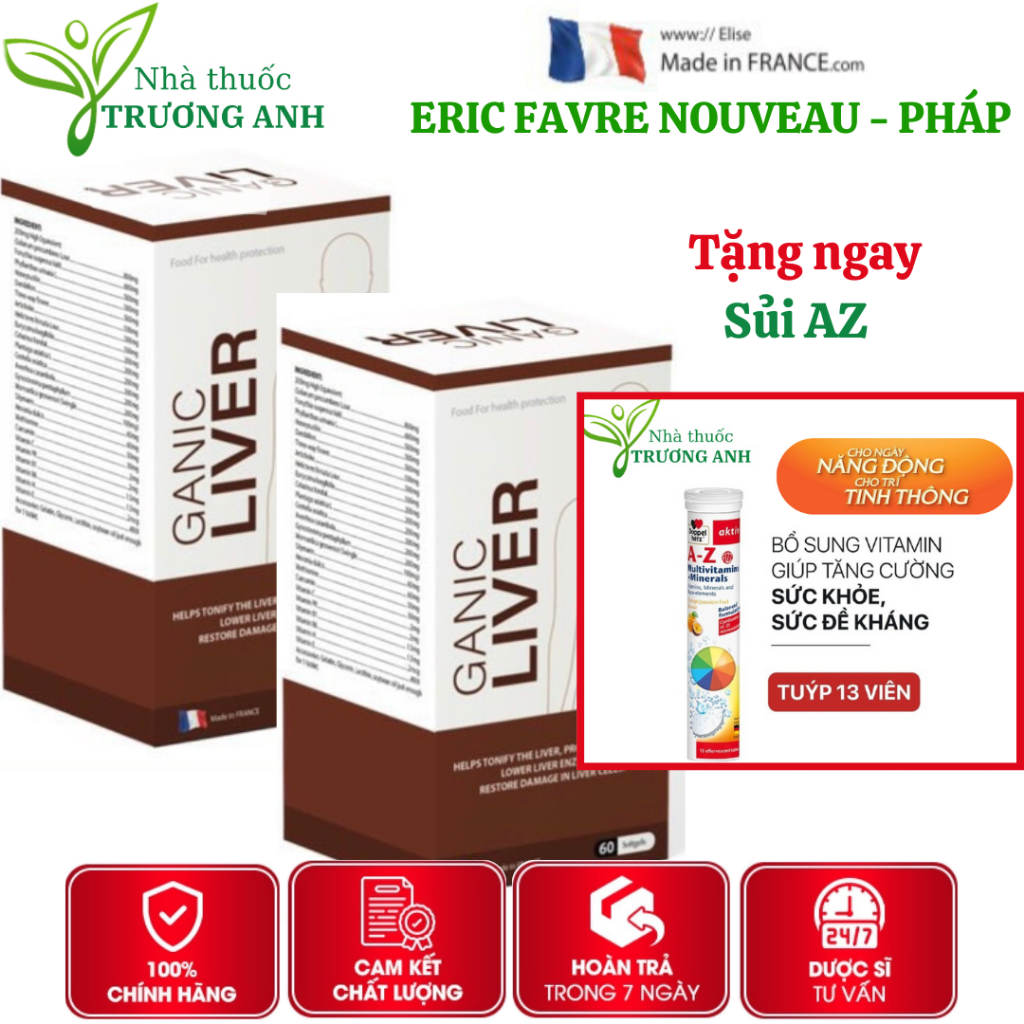 VIÊN UỐNG BỔ GAN GANIC LIVER - GIẢI ĐỘC GAN, HẠ MEN GAN, PHỤC HỒI CHỨC ...