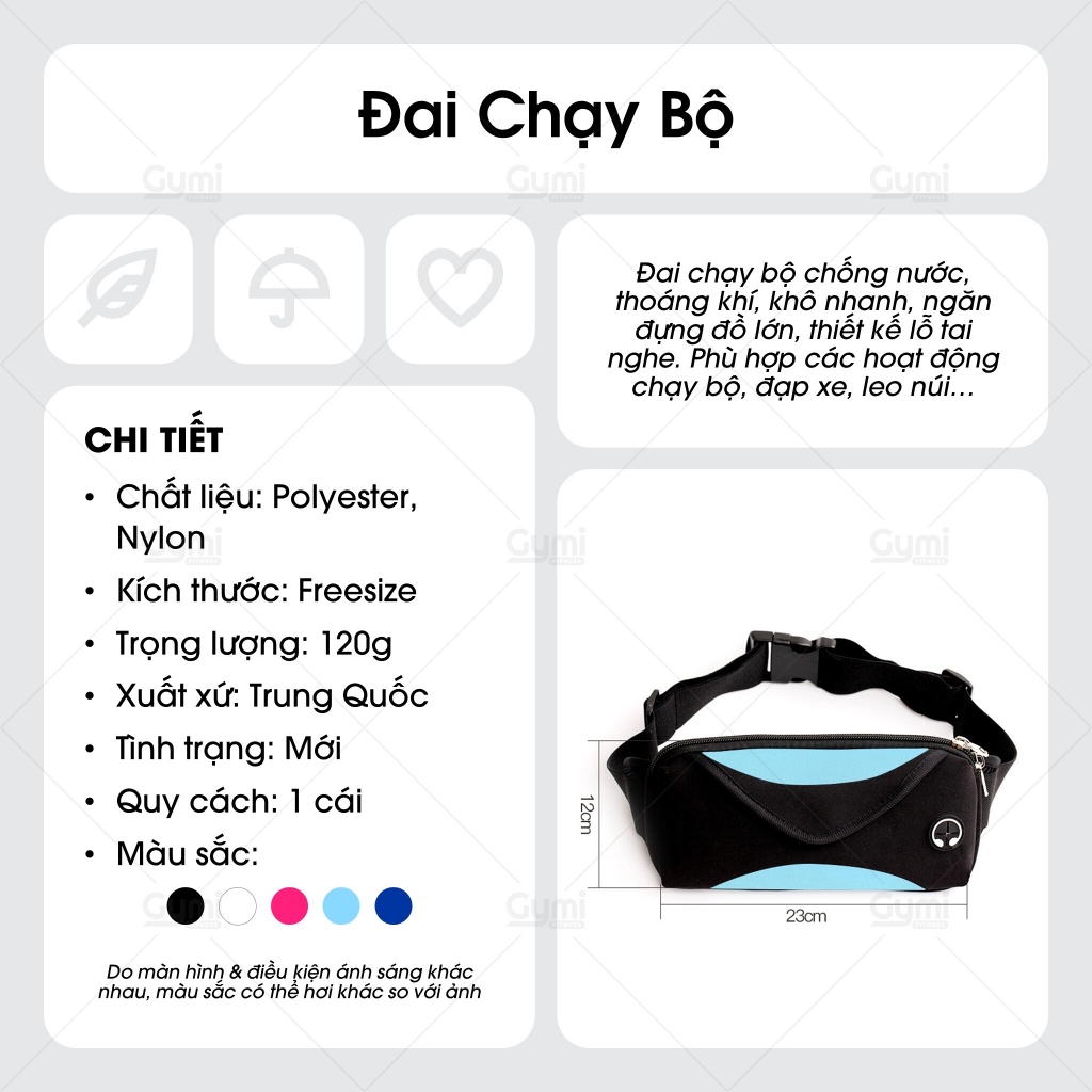 Đai Chạy Bộ, Túi Đeo Hông Vuông, Chạy Bộ Đựng Điện Thoại Chống Nước - TĐE04 - TĐE04-Vuong