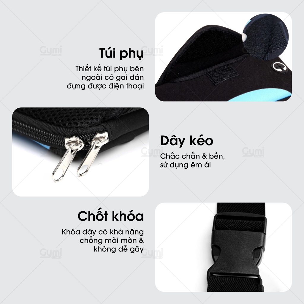 Đai Chạy Bộ, Túi Đeo Hông Vuông, Chạy Bộ Đựng Điện Thoại Chống Nước - TĐE04 - TĐE04-Vuong