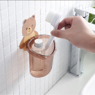 T&T0074 Cốc gấu đựng bàn chải đánh răng dán tường siêu dính