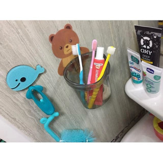 T&T0074 Cốc gấu đựng bàn chải đánh răng dán tường siêu dính