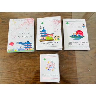 Sách - Combo 4 cuốn - từ vựng, ngũ pháp, kanji, kaiwa n5-2