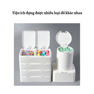 Hộp Đựng Đồ Mini Nắp Bật Để Bàn Dễ Thương Tiện Lợi, Hộp Đựng Đồ Cá Nhân Bông Tai Đồ Trang Điểm 88488