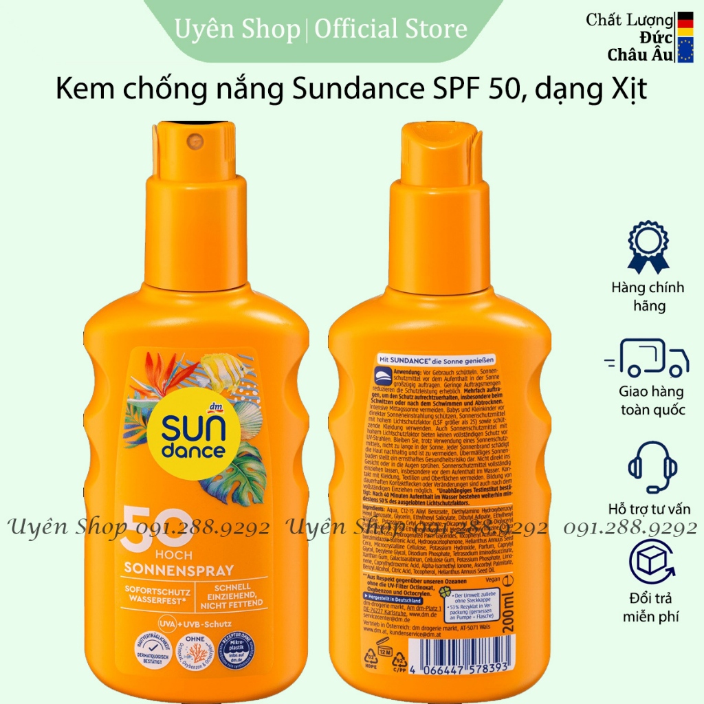 Kem chống nắng Sundance SPF 50 HÀNG ĐỨC Chống Lão Hóa Da, Bảo Vệ Da ...