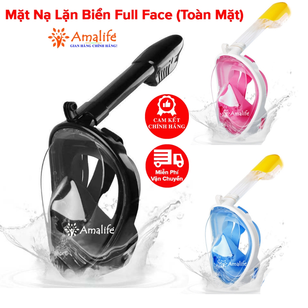 Ảnh Mặt Nạ Lặn Biển Mặt Nạ Bơi Full Face Mask MNF01 Hãng Amalife 1