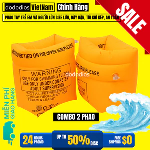 Phao Tay Tập Bơi Size Lớn, Dày Sử Dụng Lâu Bền – 2 Chiếc Phao Tay Cho Cả Người Lớn Và Trẻ Em - Chính Hãng Dododios