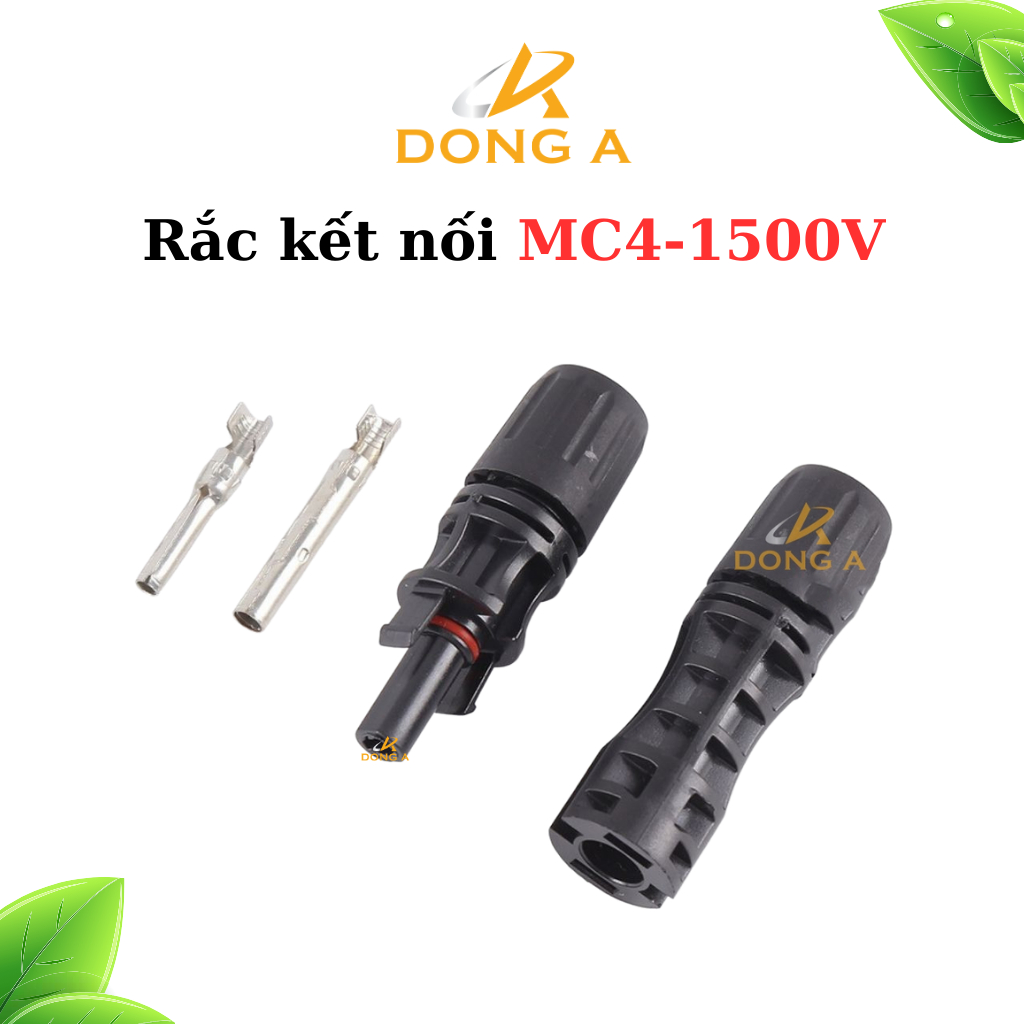 Jack nối ượng mặt trời MC4-1000V, 1500V rắc nối, cút nối kết nối tấm năng lượng mặt trời chuyên dụng chống nước loại tốt