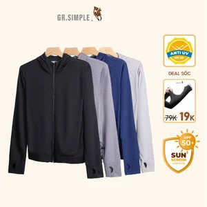 Áo chống nắng nam GRSIMPLE Ultral Dry vải dày có lỗ thông hơi chống tia ( GRAYHOMME UV SUN001)