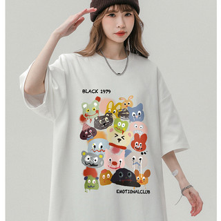 Áo thun nam nữ áo thun cotton trơn in hình áo chui đầu xu hướng