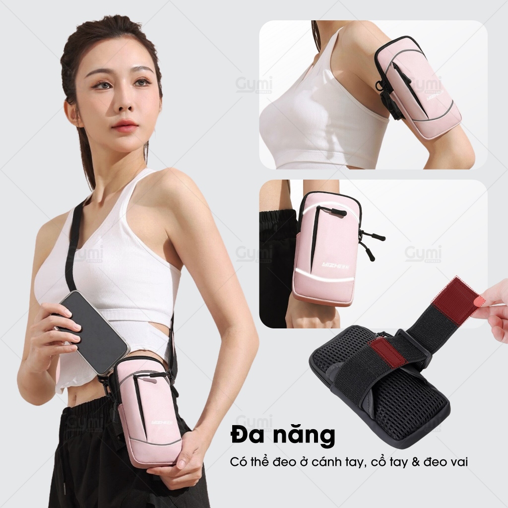 Túi Chạy Bộ Đeo Tay, Đeo Chéo Thể Thao - Chống Thấm Nước, Đựng Điện Thoại Khi Chạy Bộ, Tập Gym - TĐE06-DeoTay