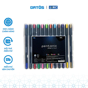 Hộp bút gel 12 cây màu mực khác nhau LINC Pentonic siêu trơn, siêu mượt.