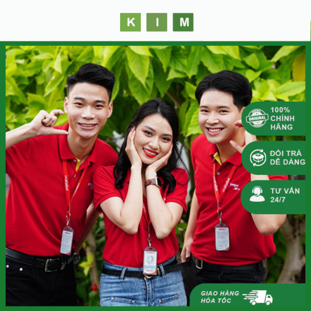 Áo thun nam nữ Vietjet chất dày dặn - Áo thun nam nữ VJ thoải mái co giãn đủ size
