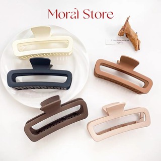 Kẹp Tóc Càng Cua Hình Chữ Nhật Vòm Màu Đục 13cm Thời Trang Ngọt Ngào Cho Nữ