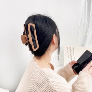 Kẹp Tóc Càng Cua Hình Chữ Nhật Vòm Màu Đục 13cm Thời Trang Ngọt Ngào Cho Nữ