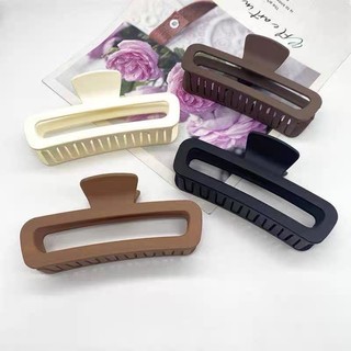 Kẹp Tóc Càng Cua Hình Chữ Nhật Vòm Màu Đục 13cm Thời Trang Ngọt Ngào Cho Nữ