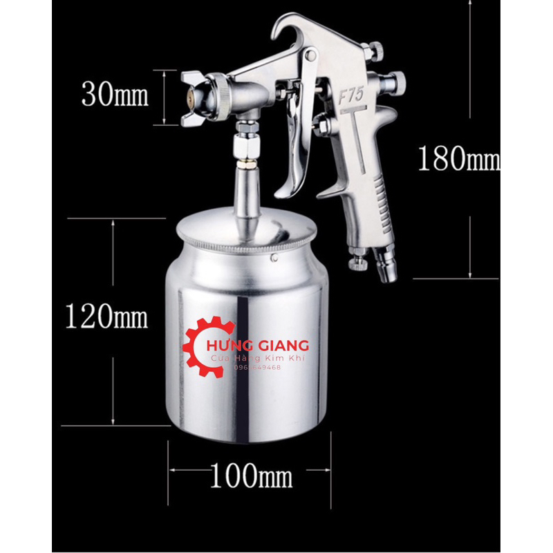 Súng Phun Sơn F75 - 750ml phun sơn, phun dầu cao cấp