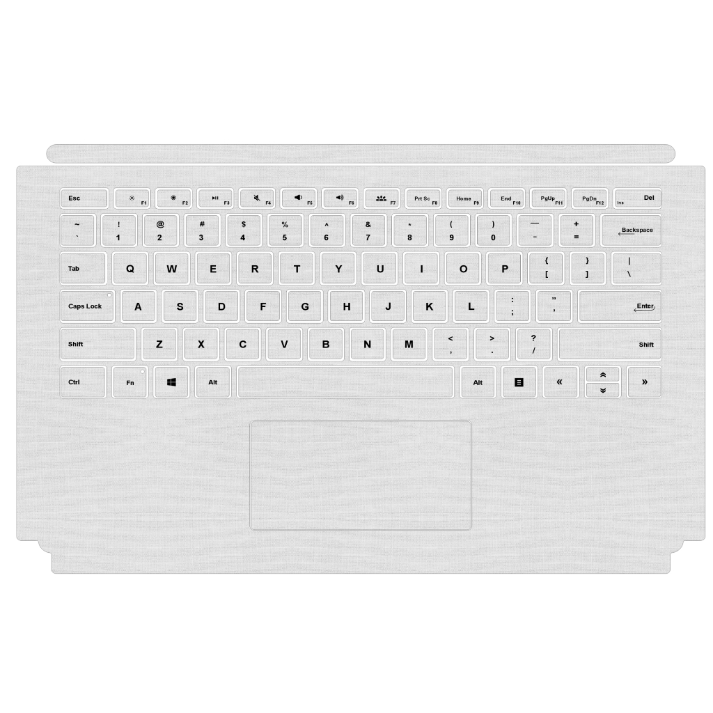 Bộ skin dán phím Surface Pro 3, 4, 5, 6, 7, 8, 9, X, Go, Go 2, Go 3, ... mẫu vân vải xám | Miếng dán bàn phím đã cắt sẵn