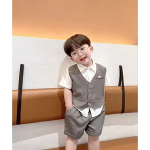 Set sơmi gile công tử bé trai