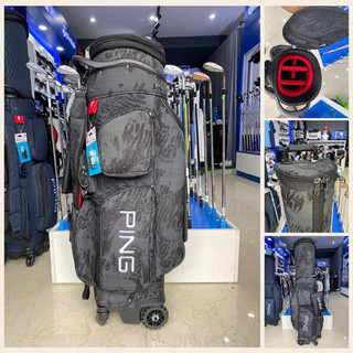 Túi đựng gậy Golf ping bánh xe kéo tiện lợi, lcover cứng đi máy bay tặng bao che mưa và cover mềm hoả tốc HCM và HÀ Nội
