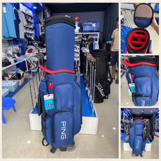 Túi đựng gậy Golf ping bánh xe kéo tiện lợi, lcover cứng đi máy bay tặng bao che mưa và cover mềm hoả tốc HCM và HÀ Nội