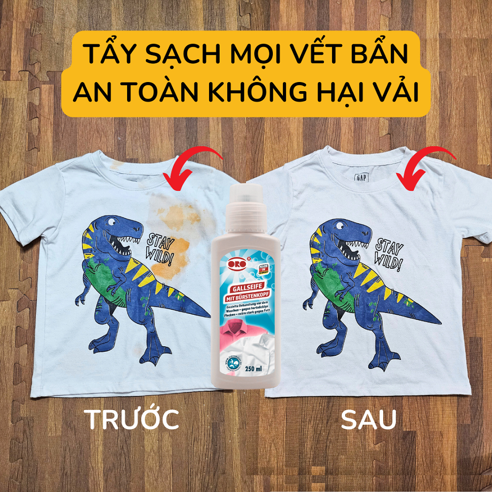 Ảnh Dung Dịch Tẩy Vết Ố Quần Áo ORO GALLSEIFE Tẩy Đồ Lót, Tẩy Cổ Áo Sơmi, Tẩy Vết Thức Ăn, Tẩy Quần Áo Màu,Tẩy Trắng Quần Áo 2