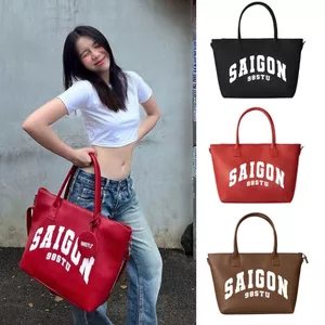 Túi tote saigon 98stu size L da pu cao cấp đựng vừa laptop tặng kèm dây đeo