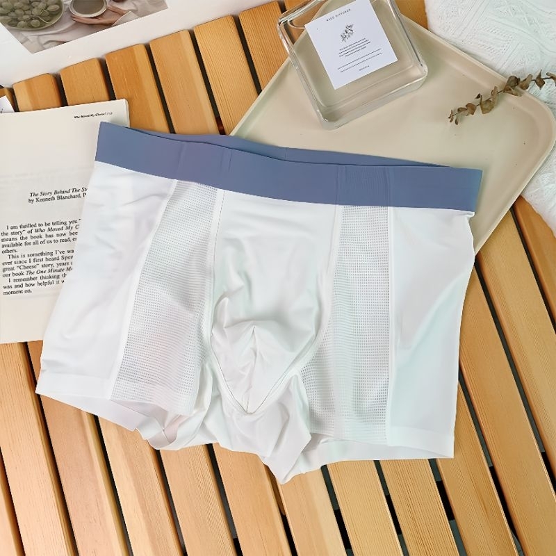 Combo 4 Quần Sịp Boxer Nam Pro Mesh Vải Su Đúc Lụa Băng Cao Cấp Không Đường May NTA Underwear