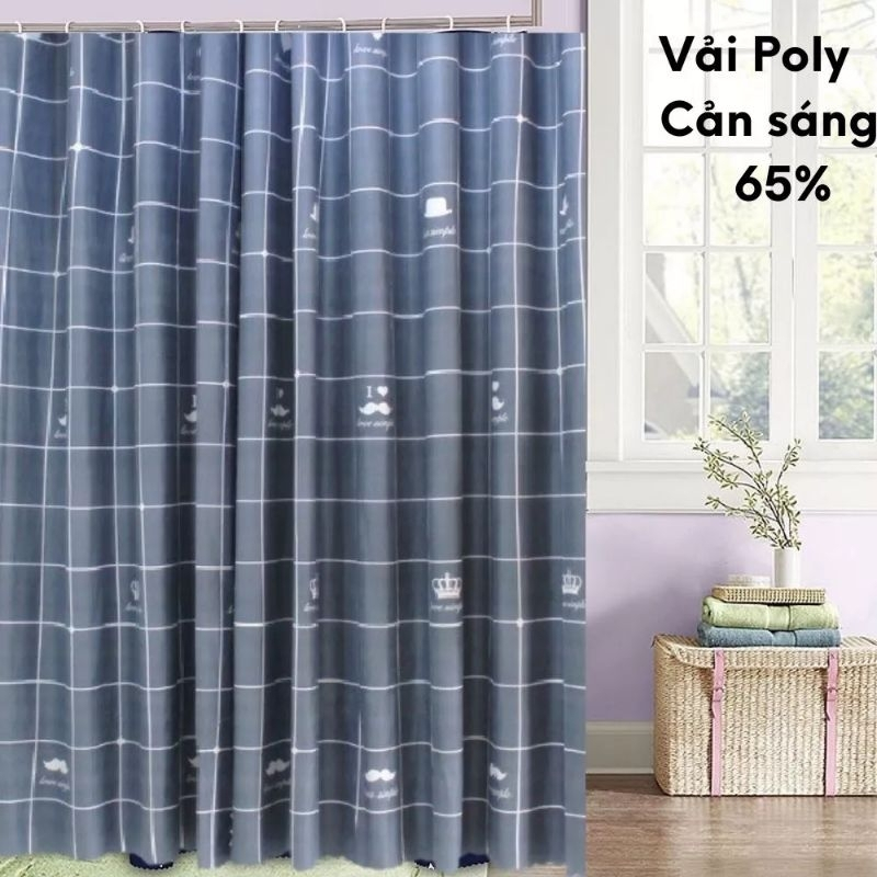 (Có Móc Treo Sẵn) Rido rèm cửa ngăn phòng che nắng, màn che gác phòng ...