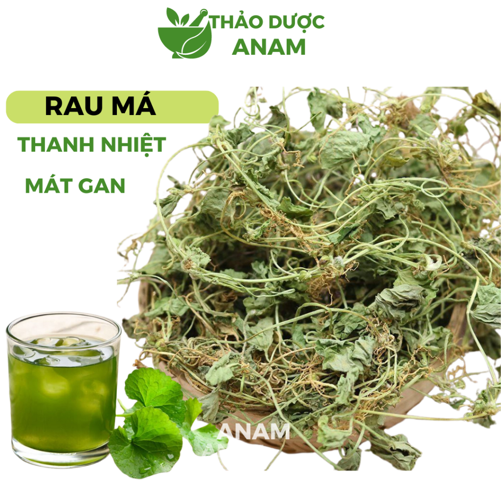 Rau má khô 1kg xanh thơm ngon đã làm sạch làm trà rau má bột rau má ...