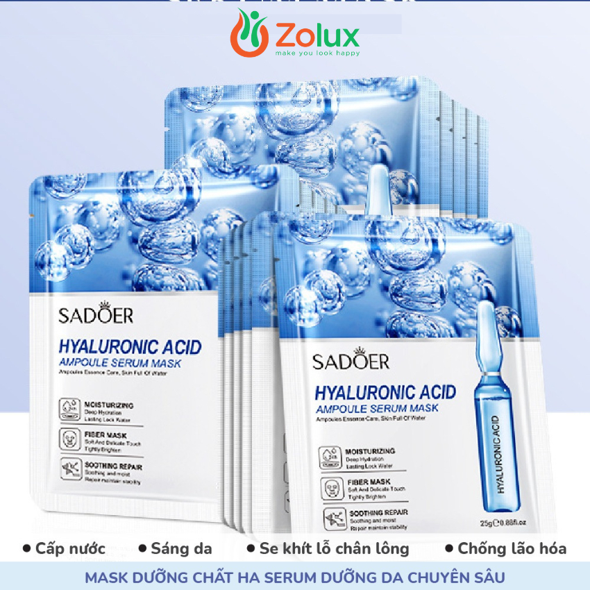 Combo 10 Mặt Nạ Giấy Sadoer Tinh Chất Vitamin Làm Trắng Cấp Ẩm Giảm Thâm Nám Làm Sáng Giúp Da Săn Chắc Nội Địa Trung
