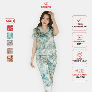 (Sẵn )4PCL04 Đồ bộ nữ CARDINA chất liệu lụa satin form basic kiểu dáng nhẹ nhàng thanh lịch trẻ trung 4PCL04