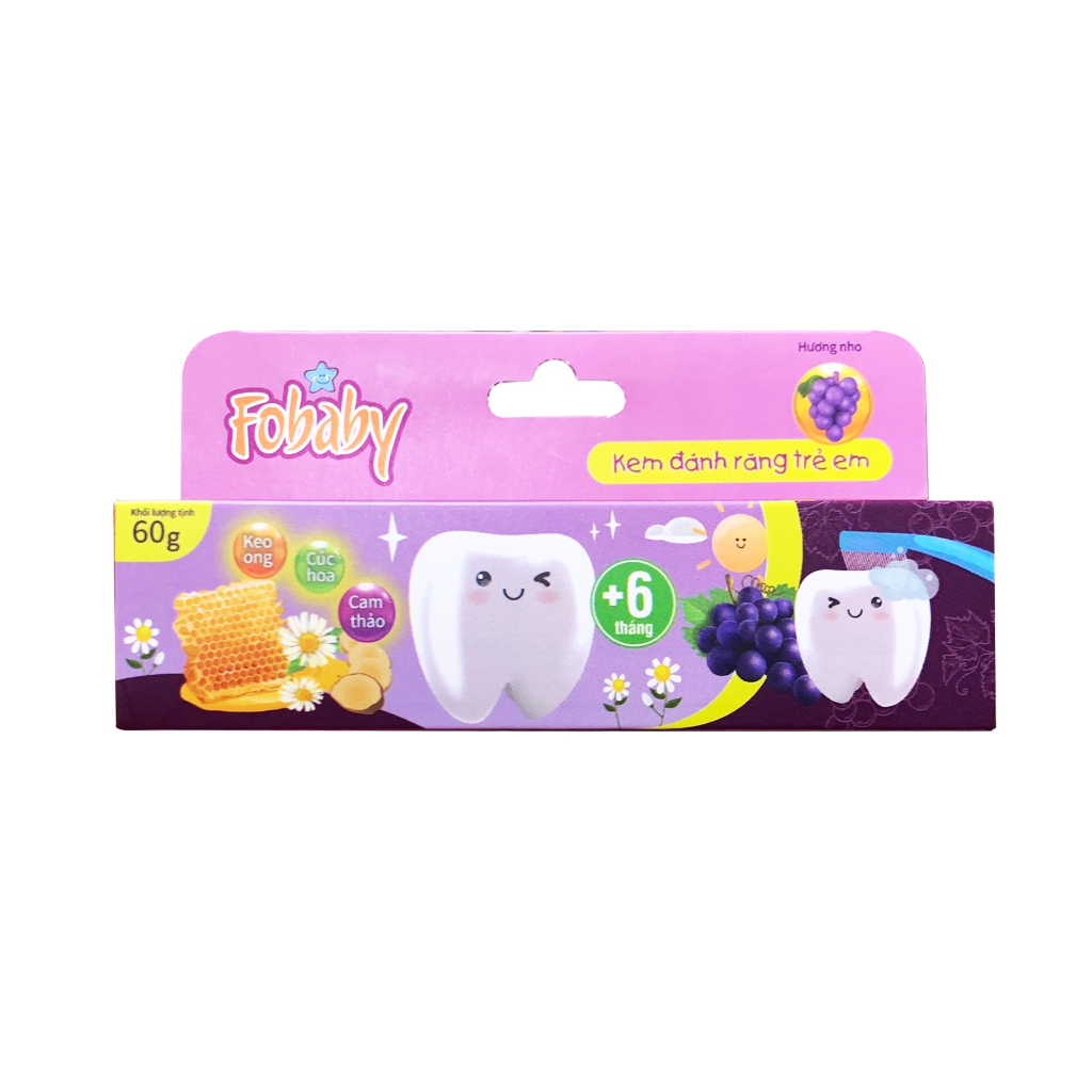 Kem Đánh Răng Fobaby Cho Bé 6 Tháng Tuổi Nuốt Được, Bảo Vệ Răng Sữa, Ngừa Sâu Răng Cho Bé N1