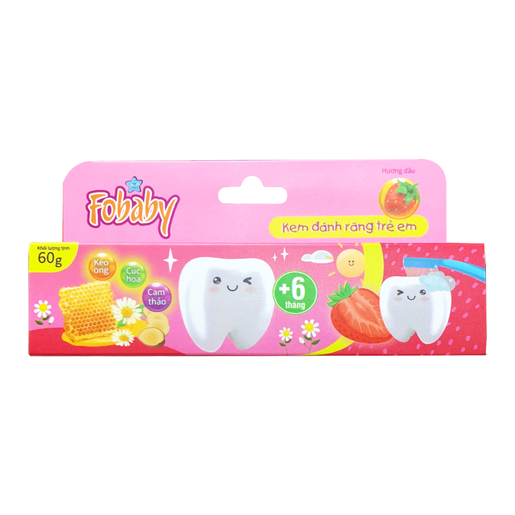 Kem Đánh Răng Fobaby Cho Bé 6 Tháng Tuổi Nuốt Được, Bảo Vệ Răng Sữa, Ngừa Sâu Răng Cho Bé N1